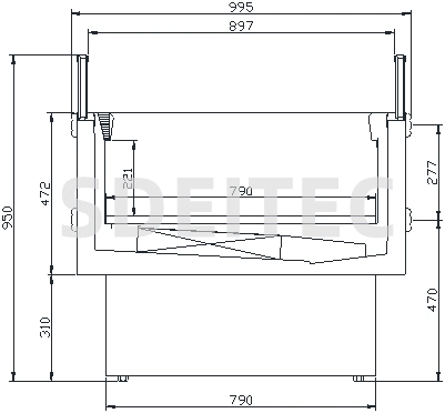 Commercial Supermarket Cooling Horizontal Combined Island Cabinet Deep Freezer