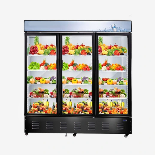 スーパーマーケットの商業ディスプレイ冷蔵庫、265L シングルガラスドア飲料冷蔵庫