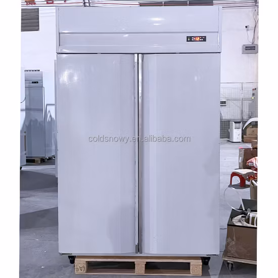 レストランキッチン用のプロフェッショナル4ドアステンレススチール製アップライト冷凍庫